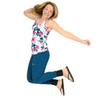 Camisole essentielle à encolure ronde et dos nageur - Lizzy imprimé Éco Orchidée