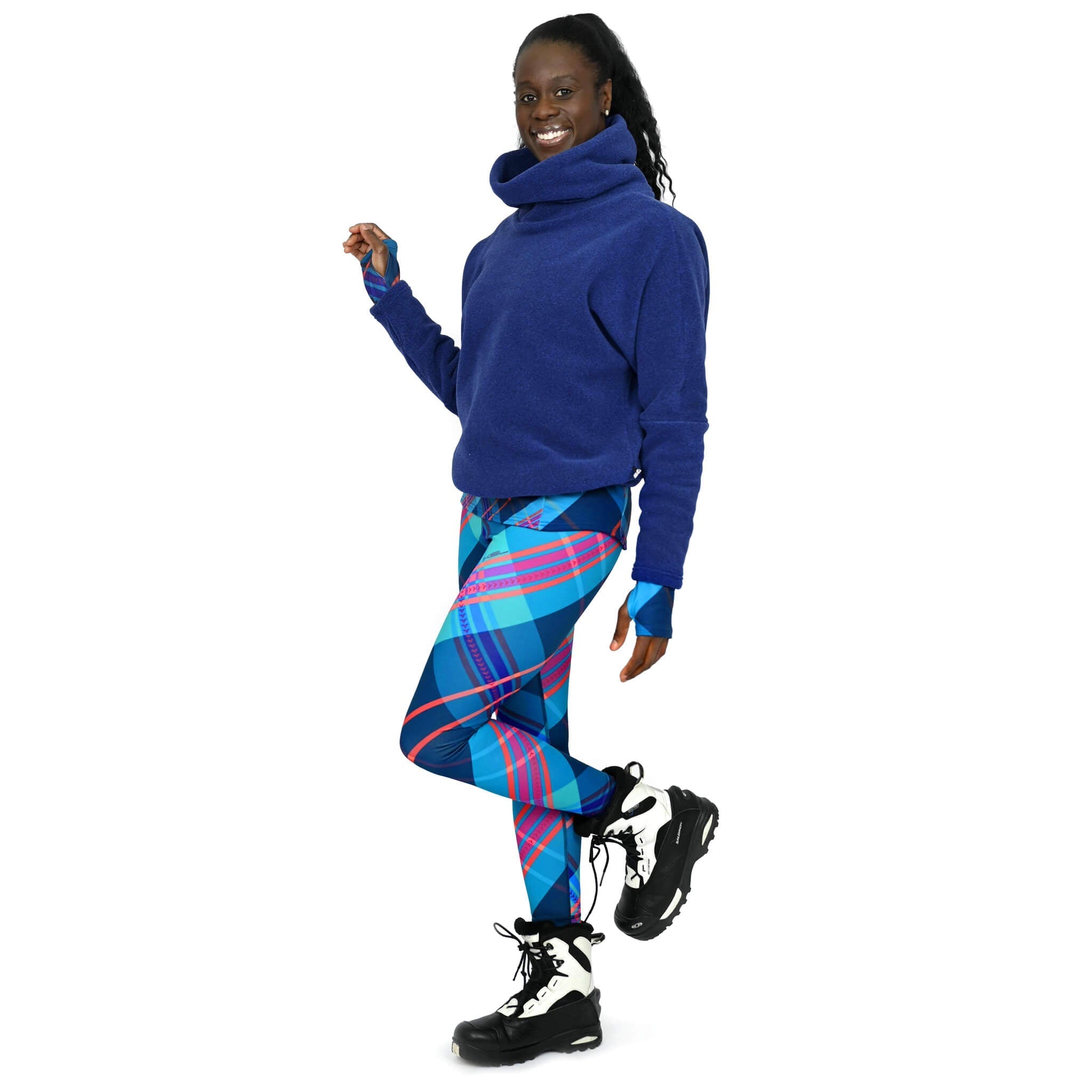 Legging à carreaux et taille haute - Angèle Édition Éco