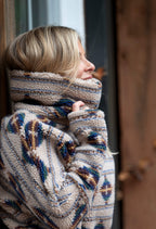 Améthyste - Chandail polaire surdimensionné en sherpa à motifs