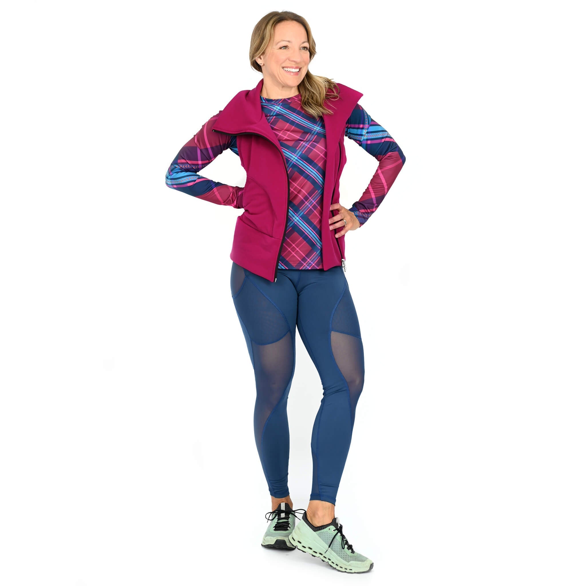 Leggins à découpes transparents et taille haute - Sandrine Azur