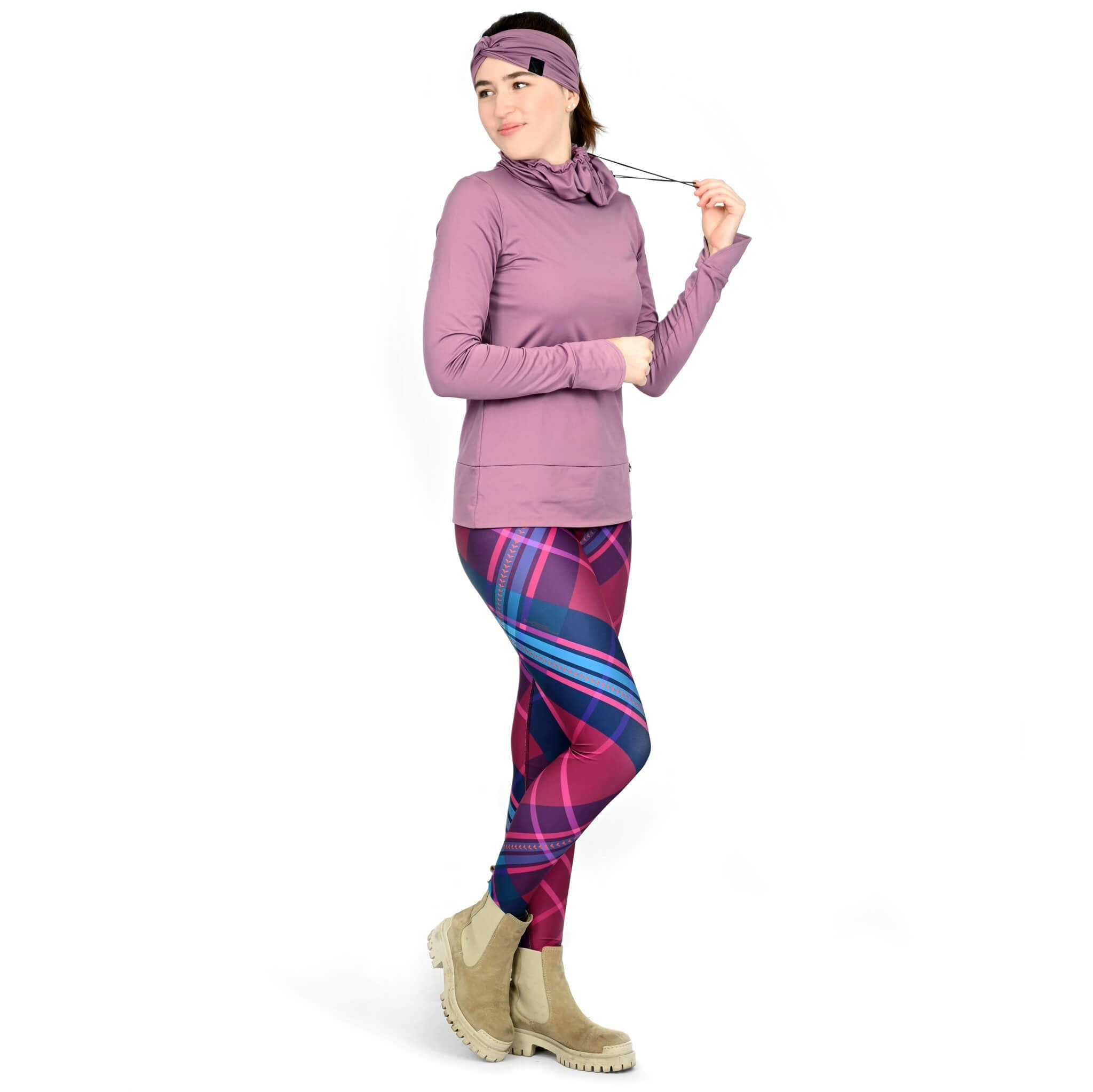 Legging à carreaux et taille haute - Angèle Édition Éco
