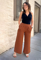Joplin - Pantalon à jambe large et taille élastique