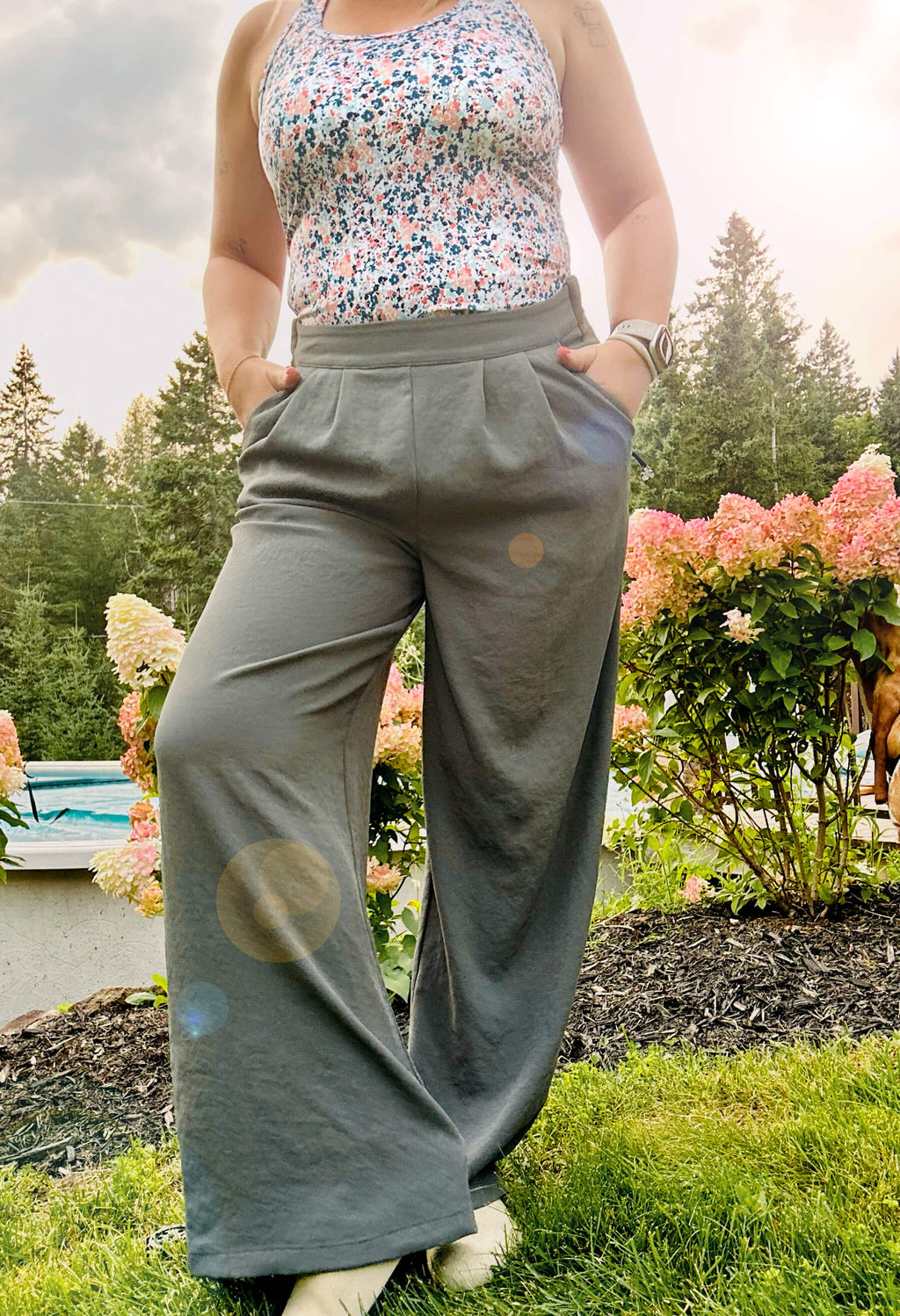 Joplin - Pantalon à jambe large et taille élastique