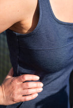 June - Sleeveless square neckline dress