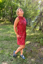 Lauria - Robe sans manche avec col haut et élastique à la taille