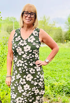 Piper - Robe longue sans manches à motifs