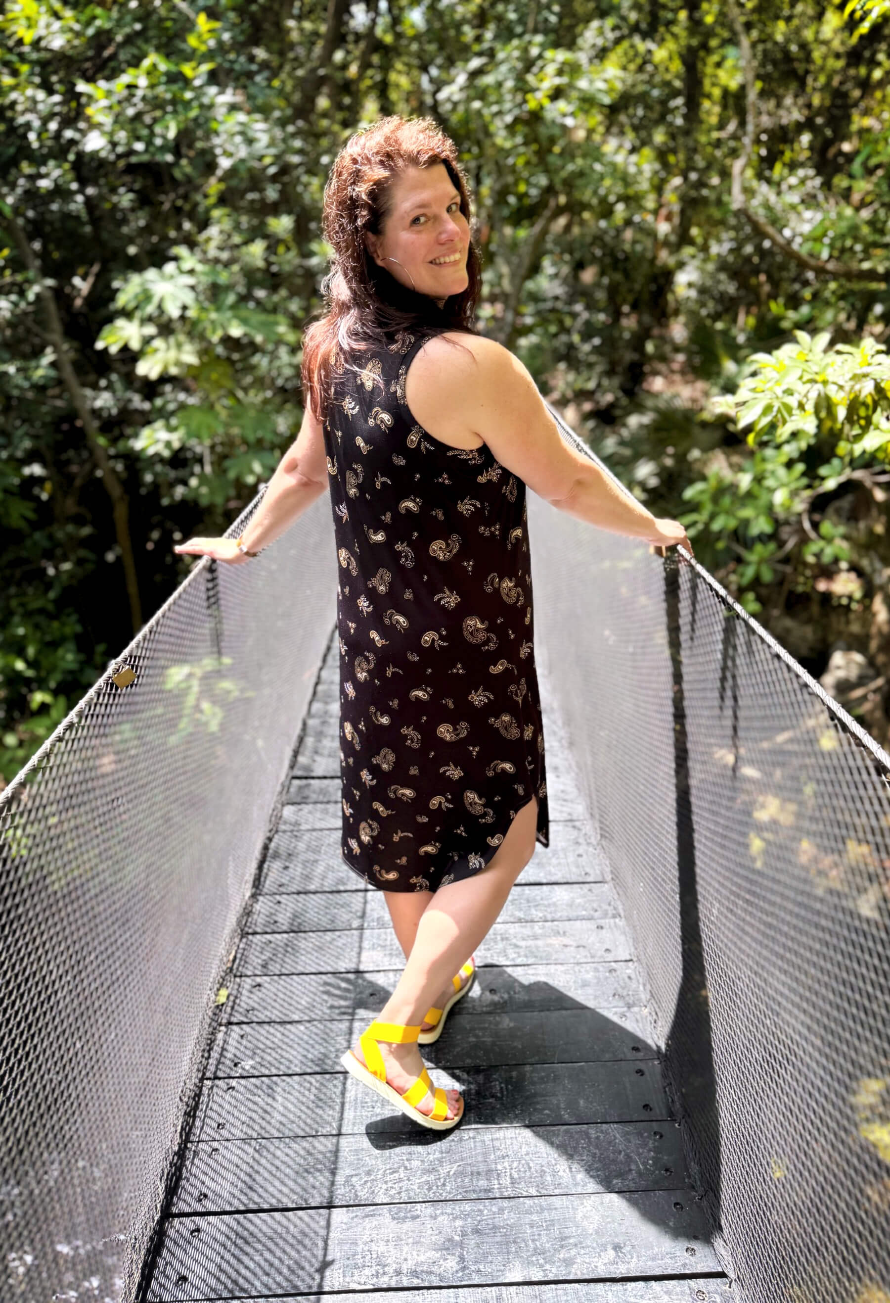 Piper - Robe longue sans manches à motifs