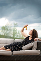 Piper - Robe longue sans manches à motifs