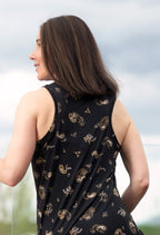 Piper - Robe longue sans manches à motifs