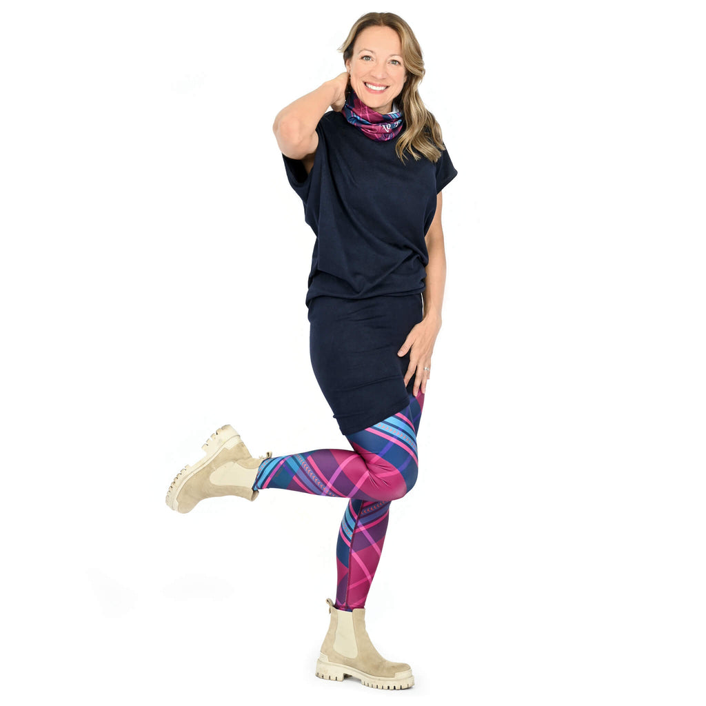Legging à carreaux et taille haute - Angèle Édition Éco