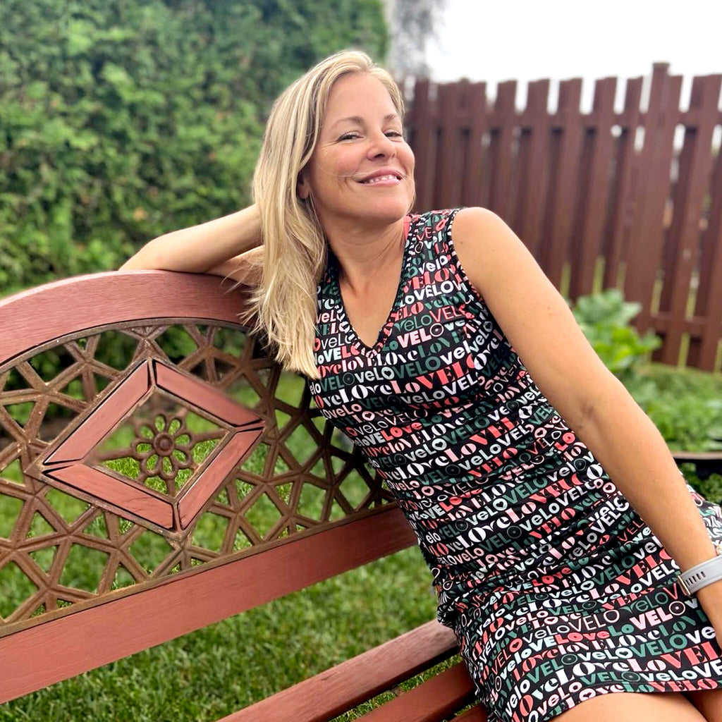 Vivia - Sleeveless V-neck short bike dress - LOVELO Collection