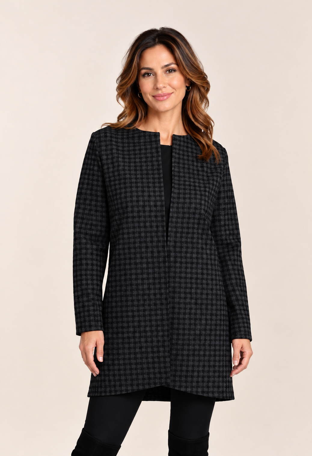 Juliana- Veste longue et élégante avec poches latérales