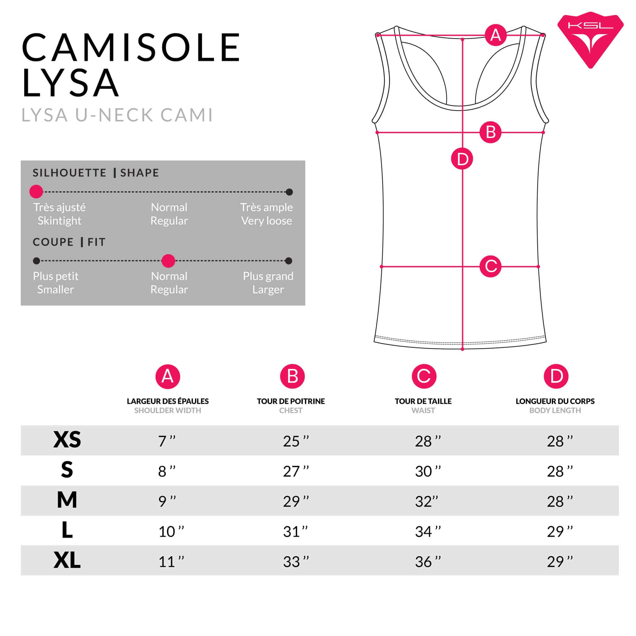 KSL Camisole M / Vert Camisole Lysa