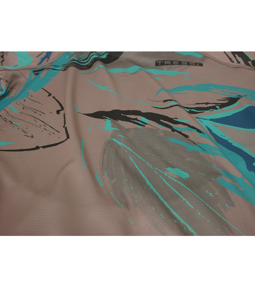 Maillot de Vélo ROOTS | Sarcelle/Sable in TMA-135.8WC by TREES Mountain Apparel